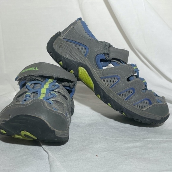Merrell Toddler Hydro Jr Fisherman Shoes Grey Blue Size 10 - Picture 8 of 8